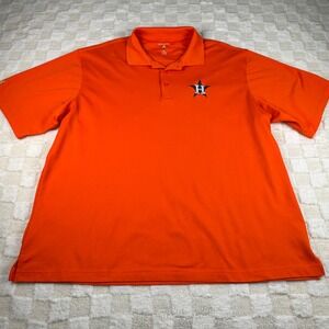 Antigua Houston Astros Polo Shirt Men's XL Orange MLB Baseball‎ Jersey
